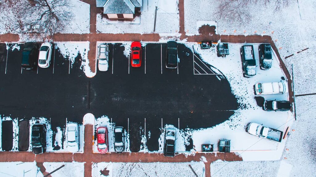 Winter parking for convertible cars