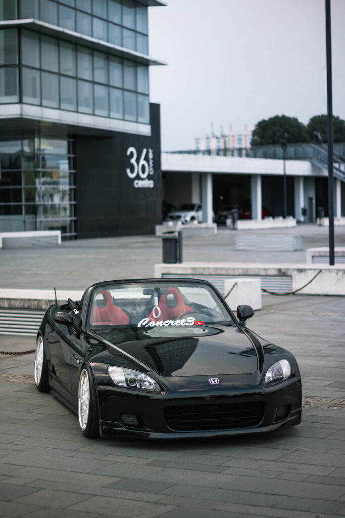 Honda S2000 Convertible black with red seats