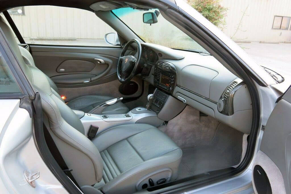 Porsche 996 turbo interior with gray leather